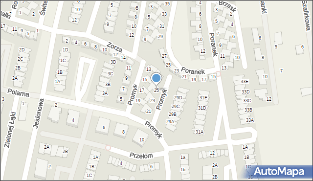 Dopiewiec, Promyk, 25, mapa Dopiewiec