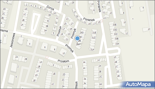 Dopiewiec, Promyk, 29A, mapa Dopiewiec