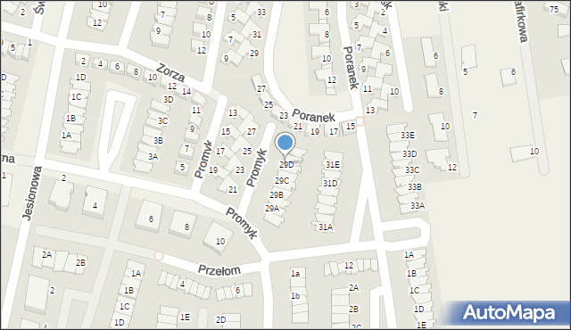 Dopiewiec, Promyk, 29D, mapa Dopiewiec