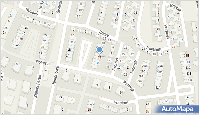 Dopiewiec, Promyk, 3B, mapa Dopiewiec