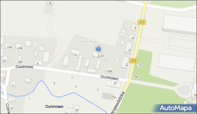 Duninowo, Prosta, 2, mapa Duninowo