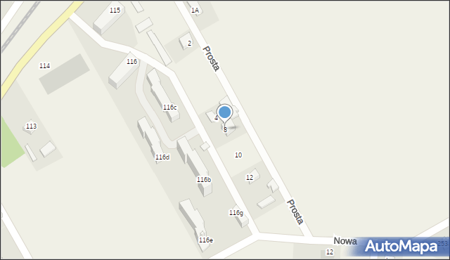 Dwikozy, Prosta, 8, mapa Dwikozy