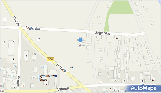 Dymaczewo Nowe, Prusak Bolesławy, 22, mapa Dymaczewo Nowe