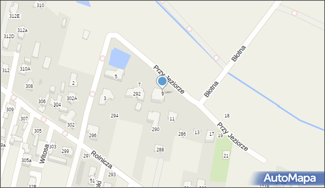 Dziekanów Leśny, Przy Jeziorze, 9, mapa Dziekanów Leśny