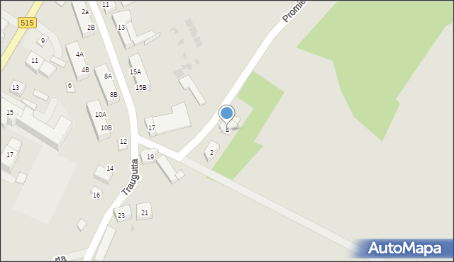 Dzierzgoń, Promienna, 4, mapa Dzierzgoń