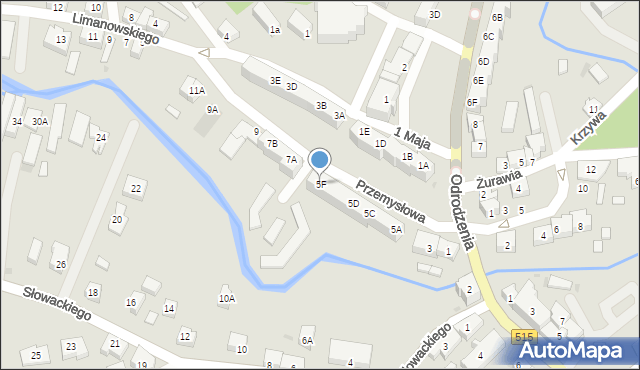 Dzierzgoń, Przemysłowa, 5F, mapa Dzierzgoń