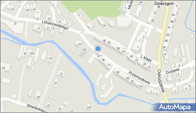 Dzierzgoń, Przemysłowa, 9, mapa Dzierzgoń