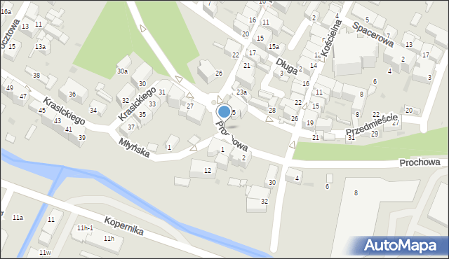 Dzierżoniów, Prochowa, 1a, mapa Dzierżoniów