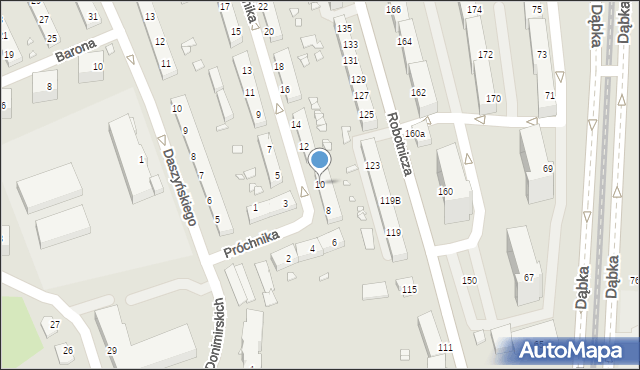 Elbląg, Próchnika Adama, 10, mapa Elbląga