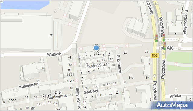 Elbląg, Przy Bramie Targowej, 5, mapa Elbląga