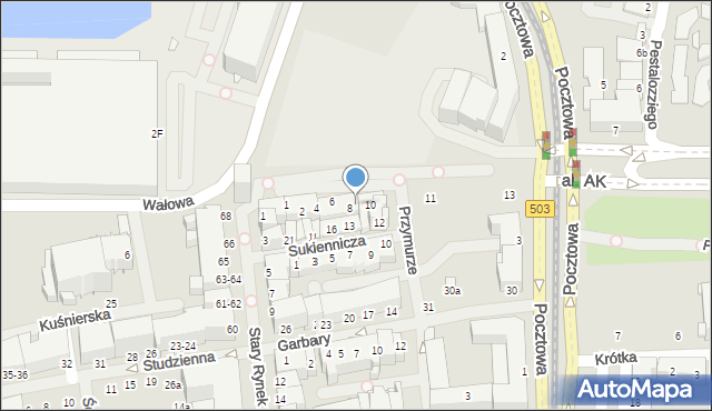 Elbląg, Przy Bramie Targowej, 9, mapa Elbląga