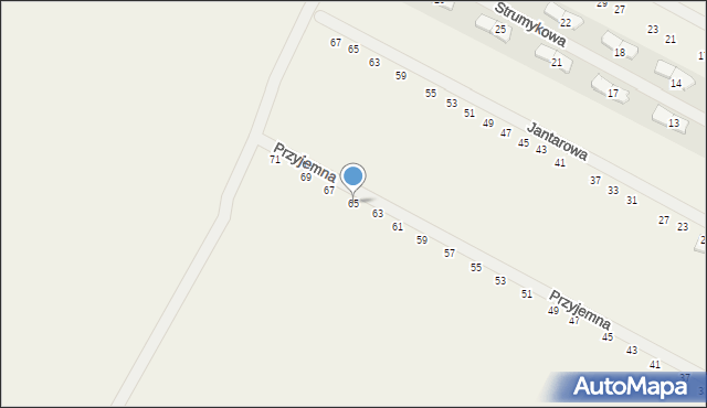 Falenty Duże, Przyjemna, 65, mapa Falenty Duże