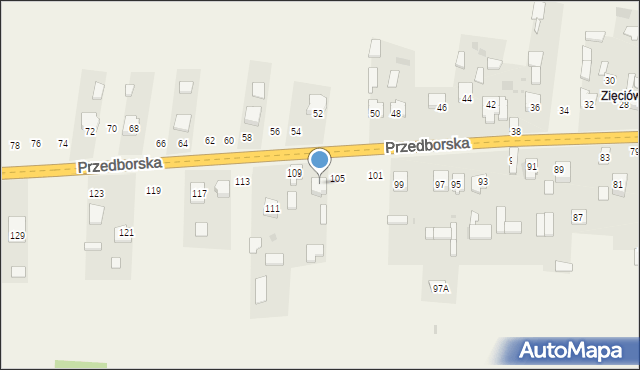 Fałków, Przedborska, 107, mapa Fałków