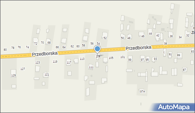 Fałków, Przedborska, 109, mapa Fałków