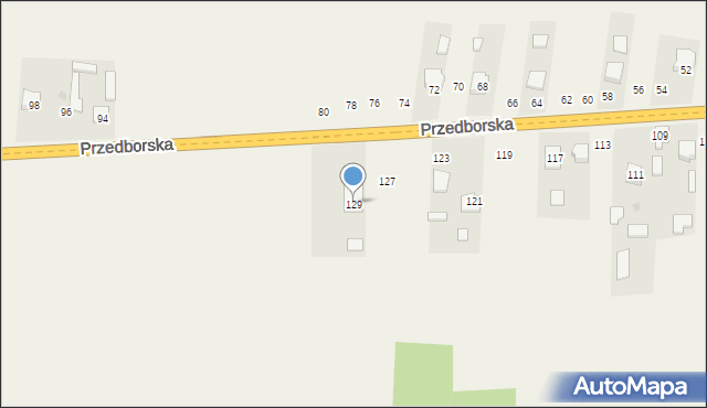 Fałków, Przedborska, 129, mapa Fałków