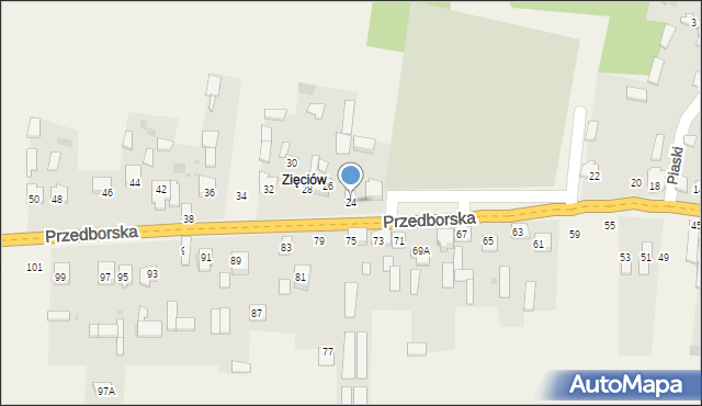 Fałków, Przedborska, 24, mapa Fałków