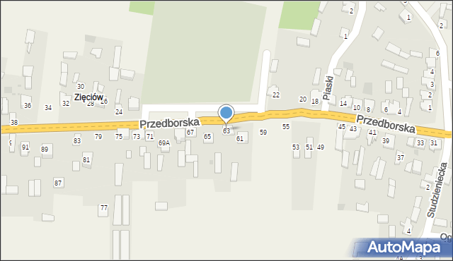 Fałków, Przedborska, 63, mapa Fałków