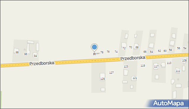 Fałków, Przedborska, 80, mapa Fałków