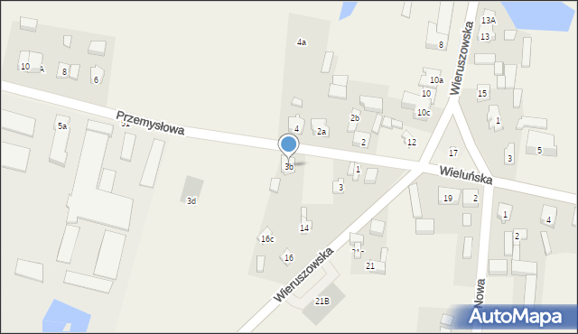 Galewice, Przemysłowa, 3b, mapa Galewice