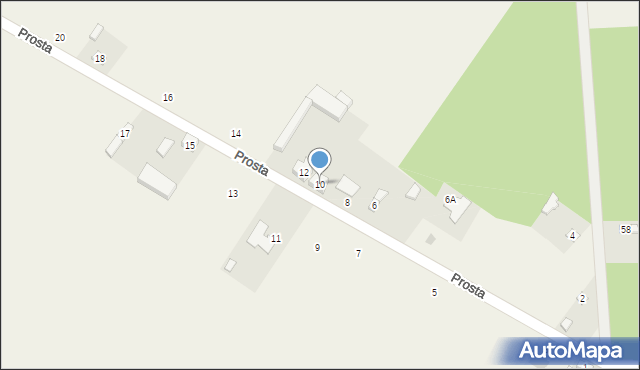 Garbów, Prosta, 10, mapa Garbów