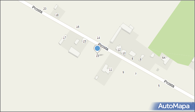 Garbów, Prosta, 13, mapa Garbów