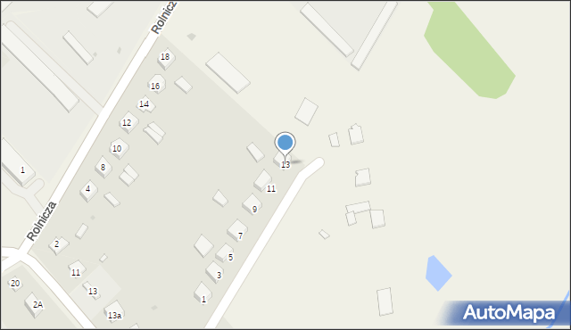 Garnek, Projektowa, 13, mapa Garnek