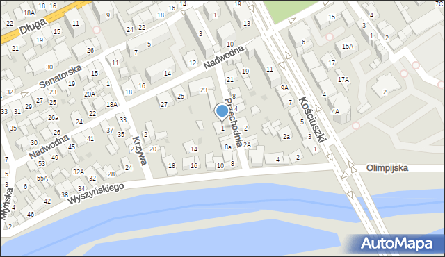 Garwolin, Przechodnia, 1, mapa Garwolin