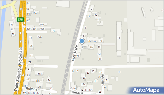 Gdańsk, Przy Torze, 8, mapa Gdańska