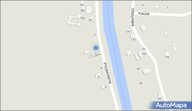 Gdańsk, Przybrzeżna, 29, mapa Gdańska