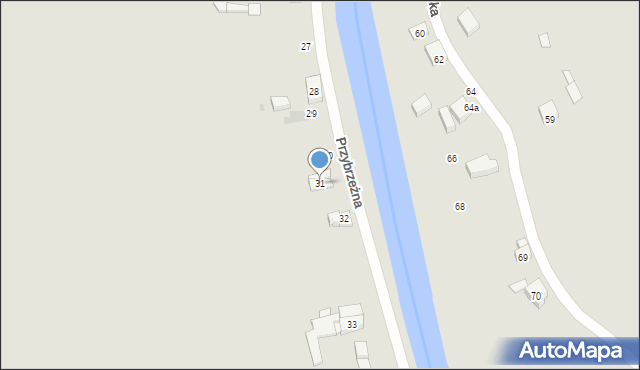 Gdańsk, Przybrzeżna, 31, mapa Gdańska