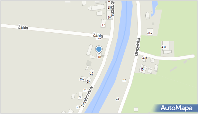 Gdańsk, Przybrzeżna, 18, mapa Gdańska