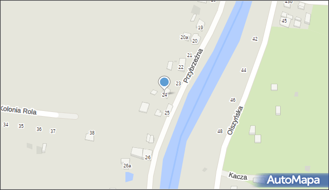 Gdańsk, Przybrzeżna, 24, mapa Gdańska