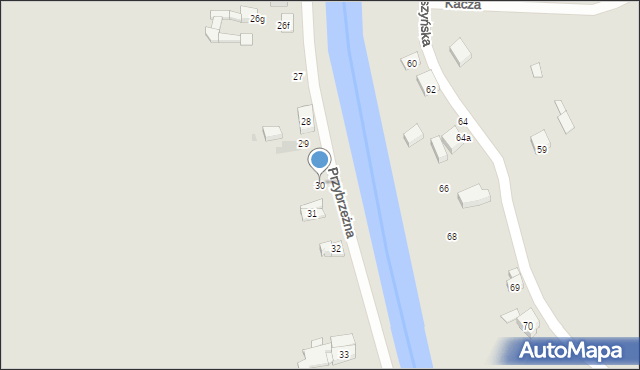 Gdańsk, Przybrzeżna, 30, mapa Gdańska