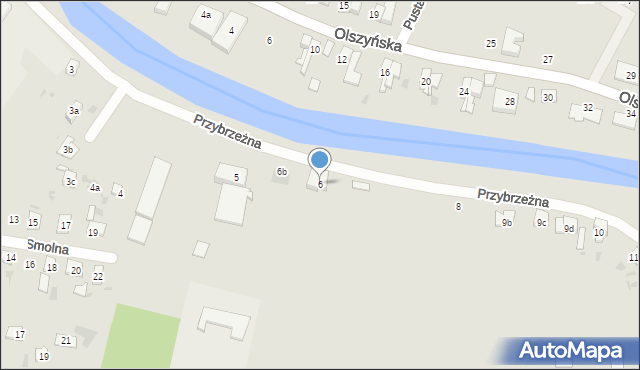 Gdańsk, Przybrzeżna, 6, mapa Gdańska