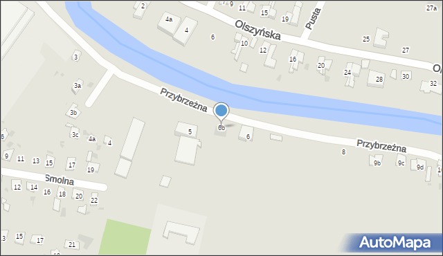 Gdańsk, Przybrzeżna, 6b, mapa Gdańska