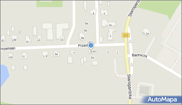 Gdańsk, Przemian, 5, mapa Gdańska