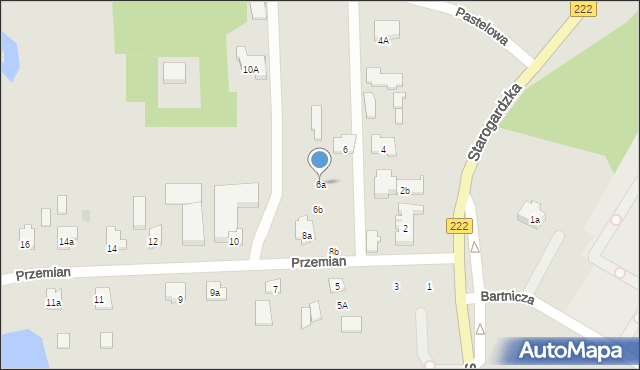 Gdańsk, Przemian, 6a, mapa Gdańska