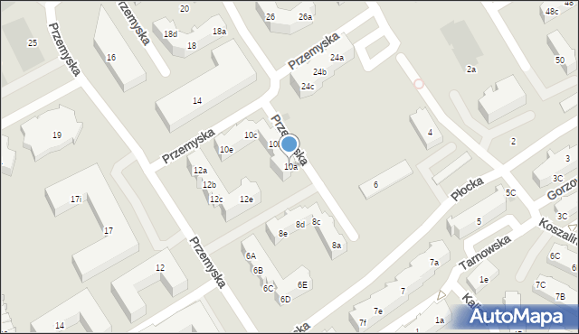 Gdańsk, Przemyska, 10a, mapa Gdańska