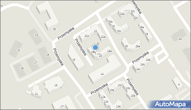 Gdańsk, Przemyska, 18c, mapa Gdańska