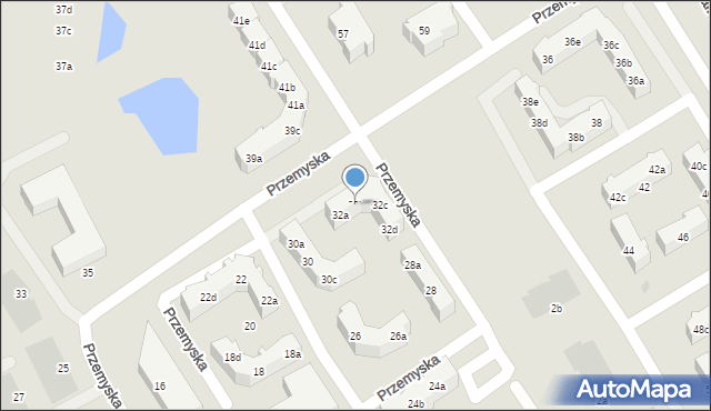 Gdańsk, Przemyska, 32b, mapa Gdańska