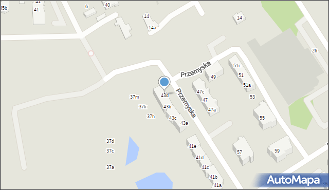 Gdańsk, Przemyska, 43d, mapa Gdańska