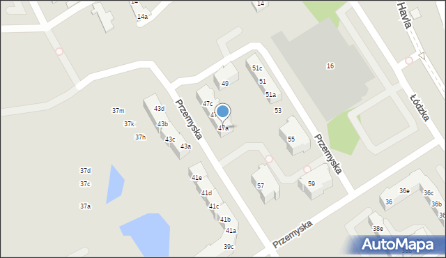 Gdańsk, Przemyska, 47a, mapa Gdańska