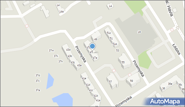 Gdańsk, Przemyska, 47b, mapa Gdańska