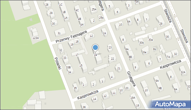 Gdańsk, Przerwy-Tetmajera Kazimierza, 14, mapa Gdańska