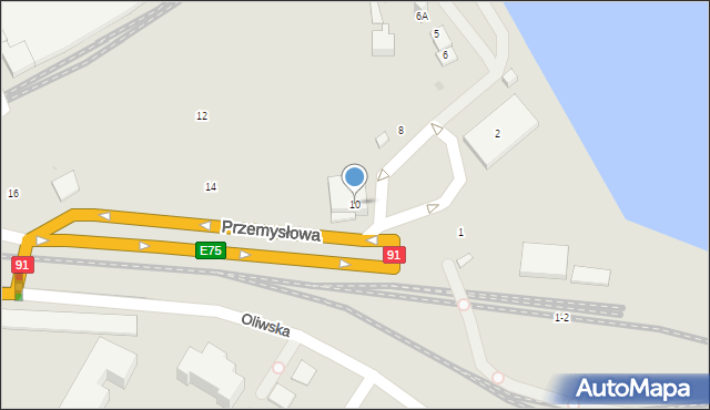 Gdańsk, Przemysłowa, 10, mapa Gdańska