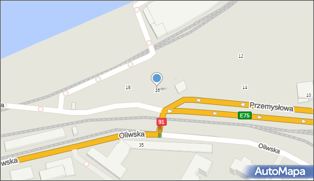 Gdańsk, Przemysłowa, 16, mapa Gdańska