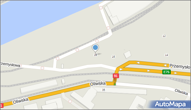 Gdańsk, Przemysłowa, 18, mapa Gdańska