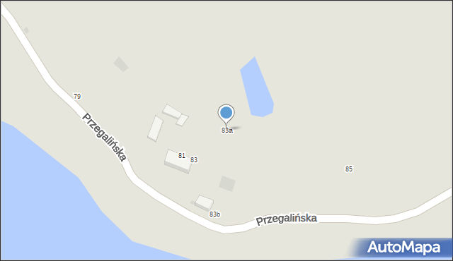 Gdańsk, Przegalińska, 83a, mapa Gdańska