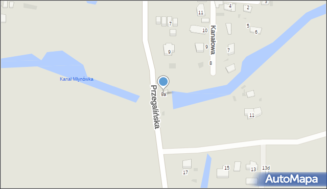 Gdańsk, Przegalińska, 9a, mapa Gdańska