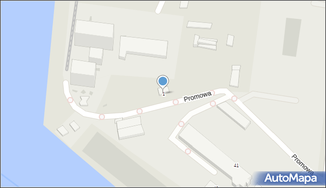 Gdańsk, Promowa, 1, mapa Gdańska